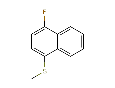 Molecular Structure of 59080-17-0 (Naphthalene, 1-fluoro-4-(methylthio)-)