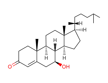 Molecular Structure of 25876-54-4 (4-CHOLESTEN-7-BETA-OL-3-ONE)