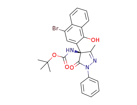 tert-butyl (S)-(4-(4-bromo-1-hydroxynaphthalen-2-yl)-3-methyl-5-oxo-1-phenyl-4,5-dihydro-1H-pyrazol-4-yl)carbamate