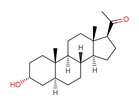 Molecular Structure of 516-54-1 (ALLOPREGNAN-3ALPHA-OL-20-ONE)