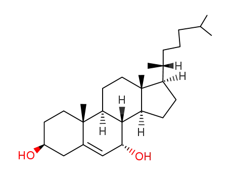 Molecular Structure of 566-26-7 (5-CHOLESTEN-3-BETA, 7-ALPHA-DIOL)