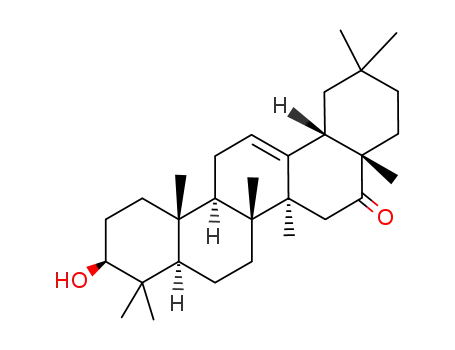 Molecular Structure of 6929-28-8 (3β-Hydroxy-5α-olean-12-en-16-one)