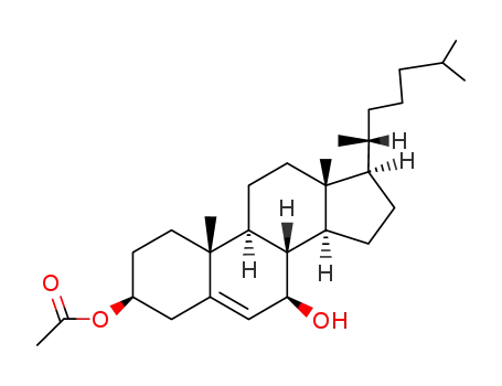 Molecular Structure of 17974-77-5 (7β-Hydroxy Cholesterol 3β-Acetate)