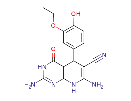 2,7-diamino-5-(3-ethoxy-4-hydroxyphenyl)-4-oxo-3,4,5,8-tetrahydropyrido[2,3-d]pyrimidine-6-carbonitrile