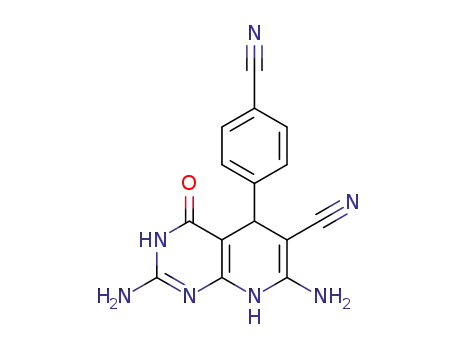 2,7-diamino-5-(4-cyanophenyl)-4-oxo-3,4,5,8-tetrahydropyrido[2,3-d]pyrimidine-6-carbonitrile
