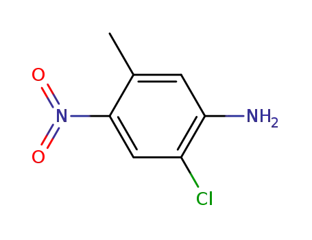 Molecular Structure of 70902-72-6 (Benzenamine, 2-chloro-5-methyl-4-nitro-)