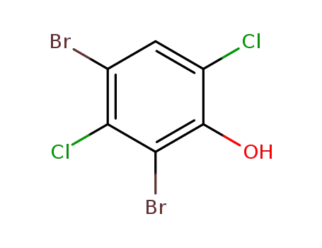 Molecular Structure of 13664-63-6 (Phenol, 2,4-dibromo-3,6-dichloro-)