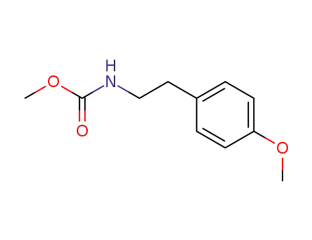Molecular Structure of 91247-71-1 (Carbamic acid, [2-(4-methoxyphenyl)ethyl]-, methyl ester)