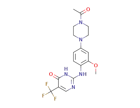 2-[[4-(4-acetyl-1-piperazinyl)-2-methoxyphenyl]amino]-5-(trifluoromethyl)pyrimidin-4-one