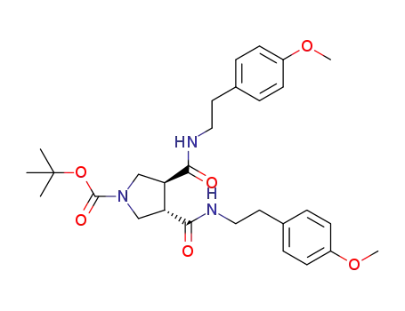 tert-butyl trans-3,4-bis((4-methoxyphenethyl)carbamoyl)pyrrolidine-1-carboxylate