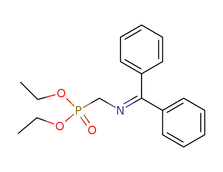 Molecular Structure of 122570-91-6 (Phosphonic acid, [[(diphenylmethylene)amino]methyl]-, diethyl ester)
