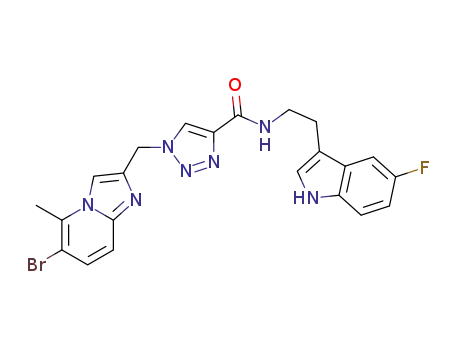 1-((6-bromo-5-methylimidazo[1,2-a]pyridin-2-yl)methyl)-N-(2-(5-fluoro-1H-indol-3-yl)ethyl)-1H-1,2,3-triazole-4-carboxamide