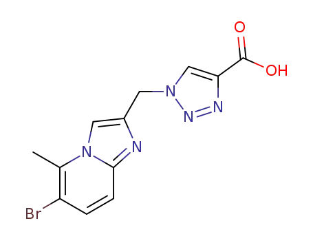 1-((6-bromo-5-methylimidazo[1,2-a]pyridin-2-yl)methyl)-1H-1,2,3-triazole-4-carboxylic acid