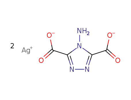 4-amino-4H-[1,2,4]triazole-3,5-dicarboxylic acid ; disilver (I)-compound