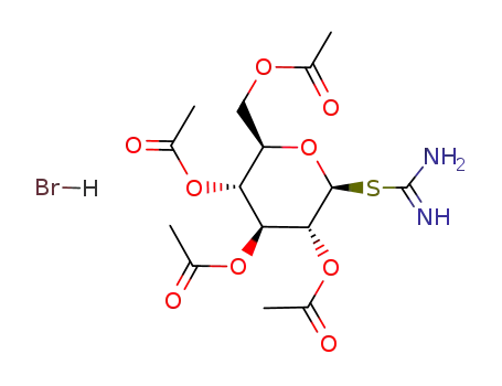 b-D-Glucopyranose, 1-thio-,2,3,4,6-tetraacetate 1-carbamimidate, hydrobromide (1:1)