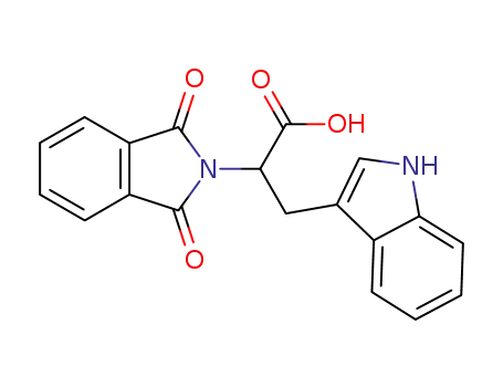 Molecular Structure of 32675-71-1 (2-(1,3-Dioxo-1,3-dihydro-2H-isoindol-2-yl)-3-(1H-indol-3-yl)propanoic acid)
