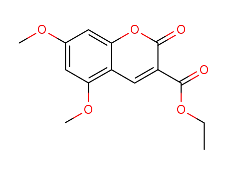 Molecular Structure of 82235-61-8 (ethyl 5,7-dimethoxy-2-oxo-2H-chromene-3-carboxylate)