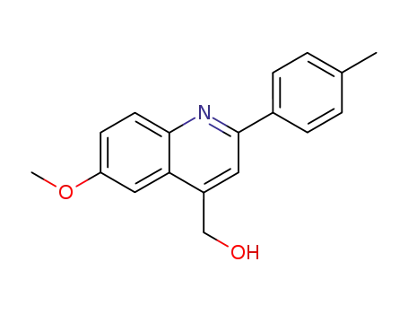 Molecular Structure of 84666-27-3 (4-Quinolinemethanol, 6-methoxy-2-(4-methylphenyl)-)