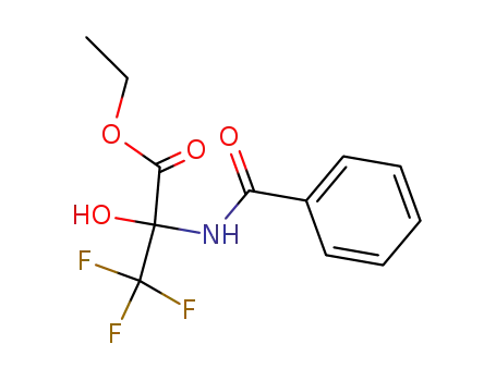 Molecular Structure of 126535-81-7 (Alanine, N-benzoyl-3,3,3-trifluoro-2-hydroxy-, ethyl ester)