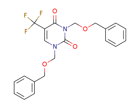 Molecular Structure of 116393-64-7 (2,4(1H,3H)-Pyrimidinedione,
1,3-bis[(phenylmethoxy)methyl]-5-(trifluoromethyl)-)