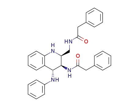 (2R*,3R*,4S*)-3-phenylacetylamino-2-phenylacetylaminomethyl-4-phenylamino-1,2,3,4-tetrahydroquinoline