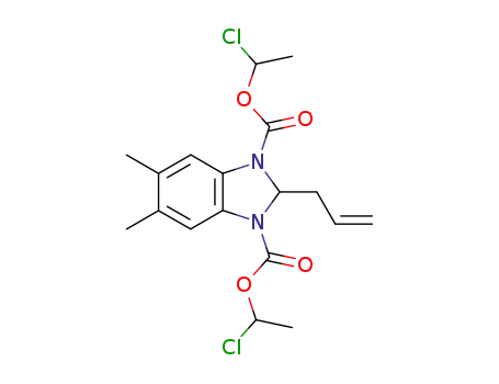 2-allyl-1,3-bis<(1-chloroethoxy)carbonyl>-5,6-dimethylbenzimidazoline