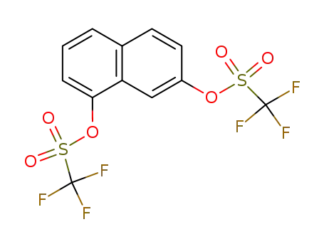 Molecular Structure of 152873-81-9 (Methanesulfonic acid, trifluoro-, 1,7-naphthalenediyl ester)