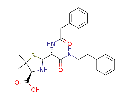 (S)-5,5-Dimethyl-2-((R)-phenethylcarbamoyl-phenylacetylamino-methyl)-thiazolidine-4-carboxylic acid