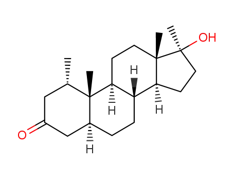 Molecular Structure of 2881-21-2 (5alpha-Androstan-3-one, 17beta-hydroxy-1alpha,17-dimethyl-)