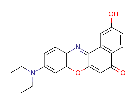 Molecular Structure of 188712-75-6 (5H-Benzo[a]phenoxazin-5-one, 9-(diethylamino)-2-hydroxy-)