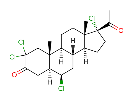 (5S,6R,8R,9S,10R,13S,14S,17R)-17-Acetyl-2,2,6,17-tetrachloro-10,13-dimethyl-hexadecahydro-cyclopenta[a]phenanthren-3-one