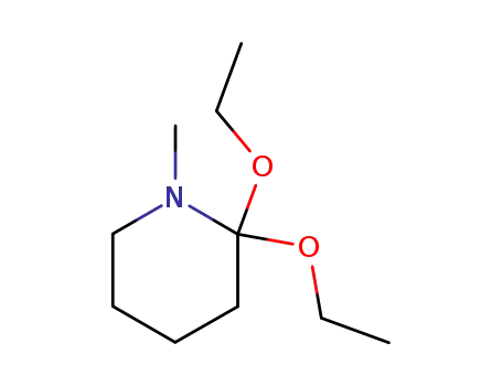 Molecular Structure of 37128-99-7 (Piperidine, 2,2-diethoxy-1-methyl-)