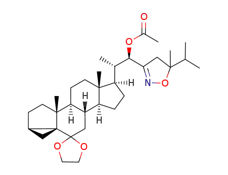 (22R,5'ξ)-22-acetoxy-22-(5'-isopropyl-5'-methylisoxazolin-3'-yl)-6,6-ethylenedioxy-3α,5-cyclo-23,24-dinorcholane