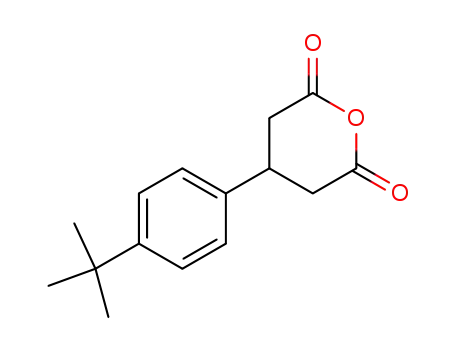 Molecular Structure of 185049-55-2 (2H-Pyran-2,6(3H)-dione, 4-[4-(1,1-dimethylethyl)phenyl]dihydro-)