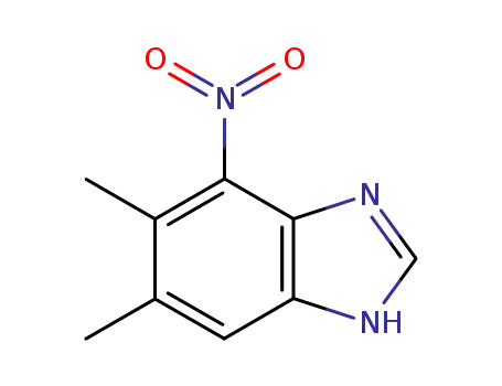 Molecular Structure of 21472-08-2 (1H-Benzimidazole,5,6-dimethyl-4-nitro-(9CI))