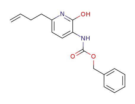 Molecular Structure of 343566-71-2 (Carbamic acid, [6-(3-butenyl)-1,2-dihydro-2-oxo-3-pyridinyl]-,
phenylmethyl ester)