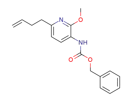 Molecular Structure of 343566-72-3 (Carbamic acid, [6-(3-butenyl)-2-methoxy-3-pyridinyl]-, phenylmethyl
ester)