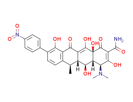 (4S,4aR,5S,5aR,6R,12aS)-4-Dimethylamino-3,5,10,12,12a-pentahydroxy-6-methyl-9-(4-nitro-phenyl)-1,11-dioxo-1,4,4a,5,5a,6,11,12a-octahydro-naphthacene-2-carboxylic acid amide