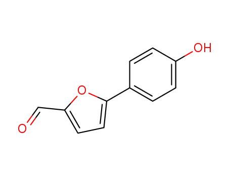Molecular Structure of 13130-10-4 (2-Furancarboxaldehyde, 5-(4-hydroxyphenyl)-)
