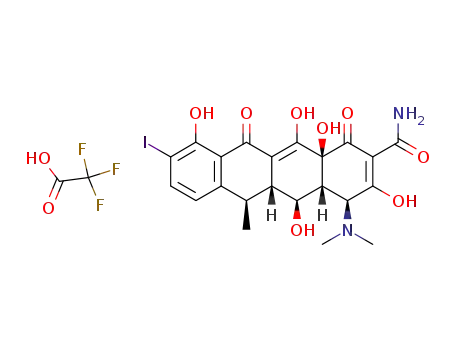 [4S-(4α, 12aα)]-4-(dimethylamino)-3,5,10,12,12a-pentahydroxy-9-iodo-6-methyl-1,11-dioxo-1,4,4a,5,5a,6,11,12a-octahydro-naphthacene-2-carboxamide trifluoroacetate