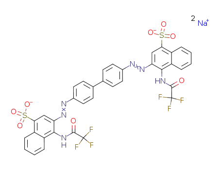 4,4'-di-(2,2,2-trifluoroacetyl)amino-3,3'-(biphenyl-4,4'-diyl-bis-azo)-bis-naphthalene-1-sulfonic acid disodium salt