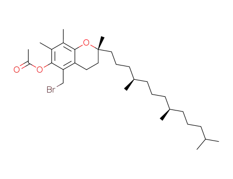 Molecular Structure of 835613-31-5 (2H-1-Benzopyran-6-ol,
5-(bromomethyl)-3,4-dihydro-2,7,8-trimethyl-2-[(4R,8R)-4,8,12-trimethyl
tridecyl]-, acetate, (2R)-)