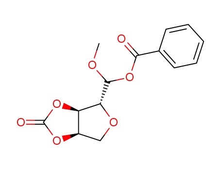 2,5-anhydro-1-O-benzoyl-3,4-O-carbonyl-D-ribose methyl hemiacetal