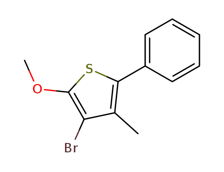 Molecular Structure of 811830-43-0 (Thiophene, 3-bromo-2-methoxy-4-methyl-5-phenyl-)
