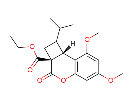 ethyl rac-(2aS,8bS)-1,8b-dihydro-1-(1-methylethyl)-6,8-dimethoxy-3-oxo-2H-benzo[b]cyclobuta[d]pyran-2a(3H)-carboxylate