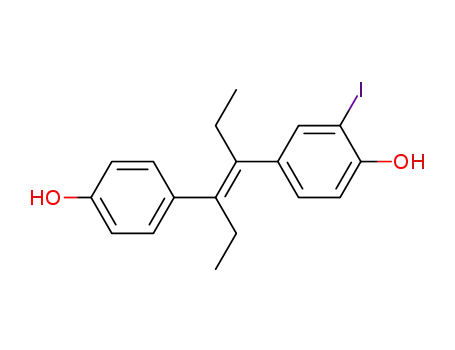 4-[(E)-1-Ethyl-2-(4-hydroxy-phenyl)-but-1-enyl]-2-iodo-phenol