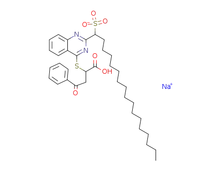 sodium 4-oxo-4-phenyl-2-[2-(1-sulfoheptadecyl)quinazolin-4-ylsulfanyl]butanoic acid