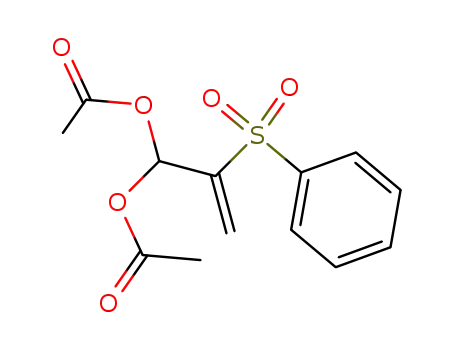 Molecular Structure of 848778-96-1 (2-Propene-1,1-diol, 2-(phenylsulfonyl)-, diacetate)