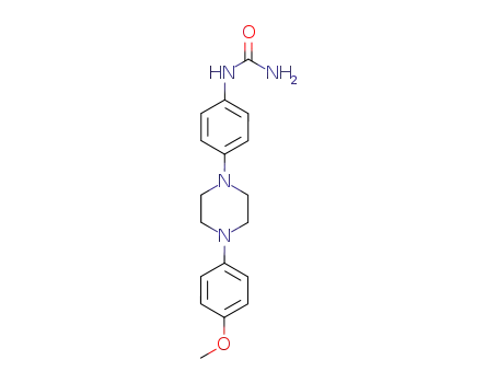 Molecular Structure of 219923-93-0 (Urea, [4-[4-(4-methoxyphenyl)-1-piperazinyl]phenyl]-)