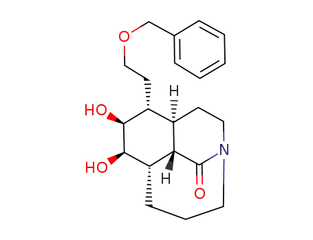 (4R,5R,6S,7R,8S,13S)-5-(2-Benzyloxy-ethyl)-6,7-dihydroxy-1-aza-tricyclo[6.3.2.04,13]tridecan-12-one